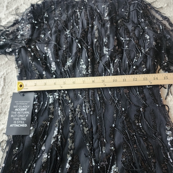 NWT Black Sequin Long Sleeve Dress/cocktail/party - Picture 5 of 8